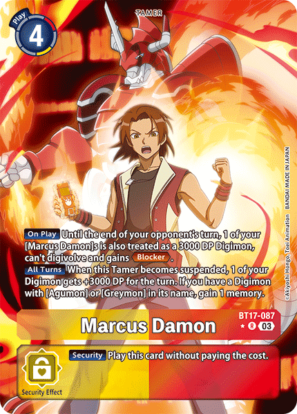 BT17-087, R, Marcus Damon (Alternate Art)