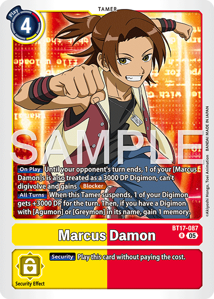 BT17-087, R, Marcus Damon (AD1 Reprint)