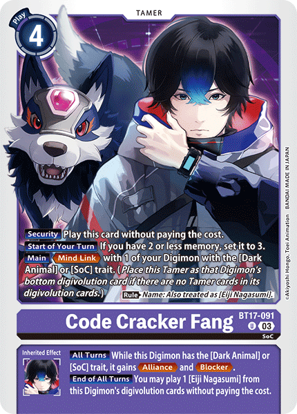 BT17-091, UC, Code Cracker Fang