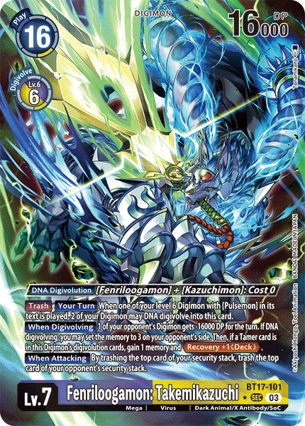 BT17-101, SEC, Fenriloogamon: Takemikazuchi (Alternate Art)