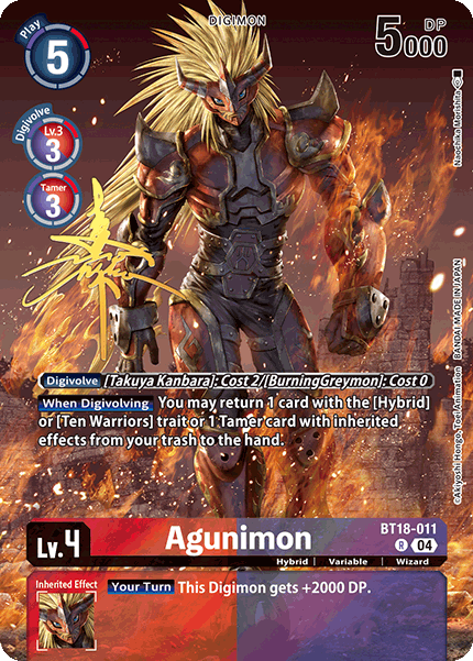 BT18-011, R, Agunimon (BT21 Version)