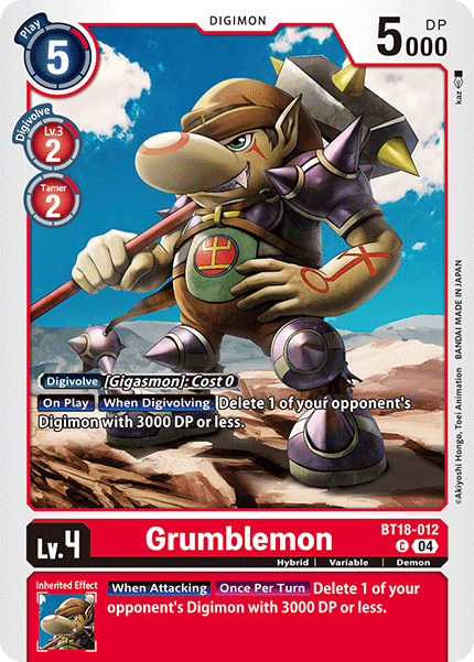 BT18-012, C, Grumblemon