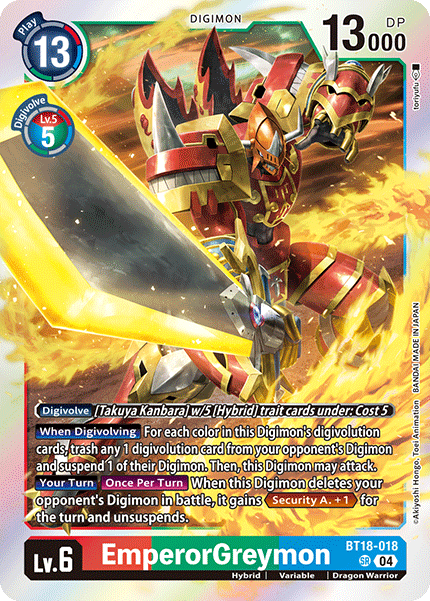 BT18-018, SR, EmperorGreymon