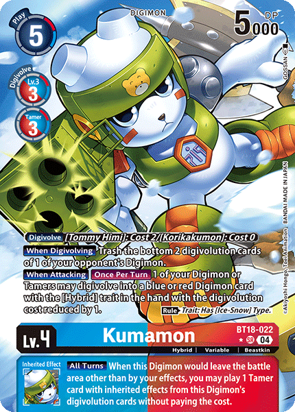 BT18-022, SR, Kumamon (Alternate Art)