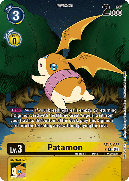 BT18-033, R, Patamon (Box Topper)