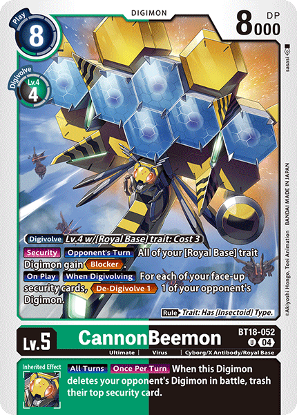 BT18-052, UC, CannonBeemon