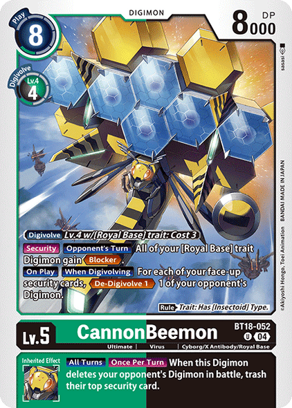 BT18-052, UC, CannonBeemon