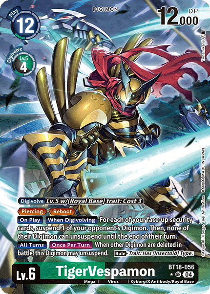 BT18-056, SR, TigerVespamon (Alternate Art)