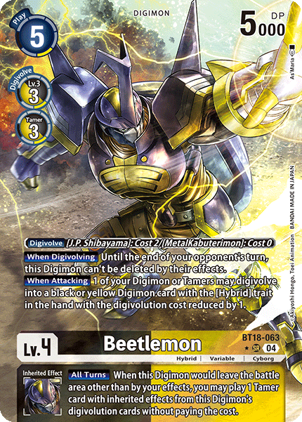 BT18-063, SR, Beetlemon (Alternate Art)