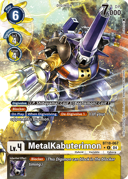 BT18-067, R, MetalKabuterimon (Alternate Art)