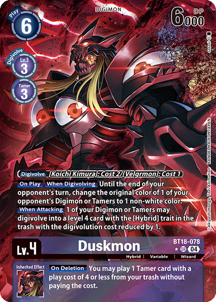 BT18-078, SR, Duskmon (Alternate Art)