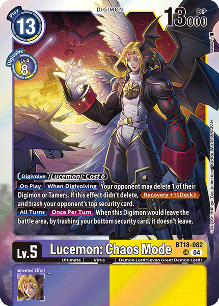 BT18-082, SR, Lucemon: Chaos Mode