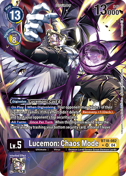 BT18-082, SR, Lucemon: Chaos Mode (Alternate Art)