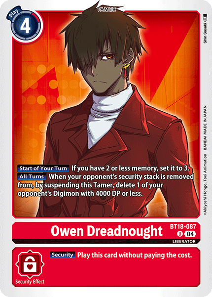 BT18-087, UC, Owen Dreadnought