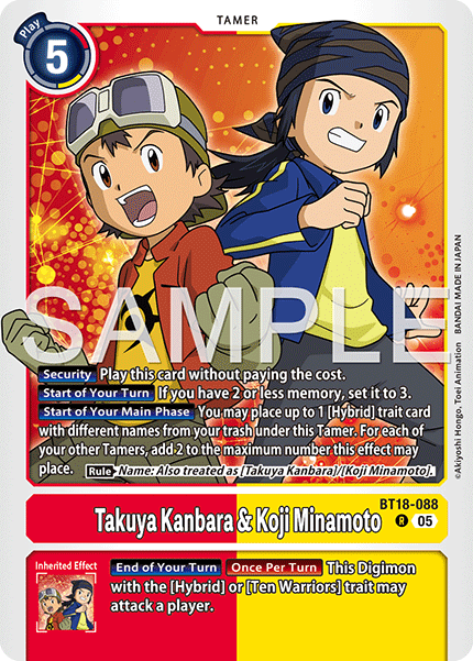 BT18-088, R, Takuya Kanbara & Koji Minamoto (AD1 Reprint)