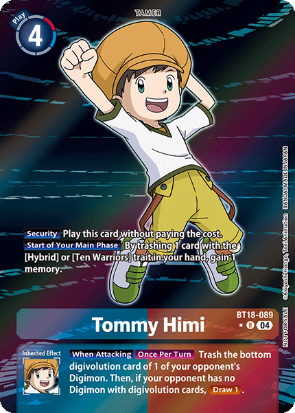 BT18-089, R, Tommy Himi (Box Topper)