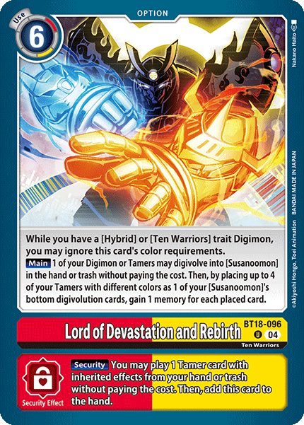 BT18-096, UC, Lord of Devastation and Rebirth