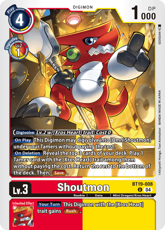 BT19-008, UC, Shoutmon