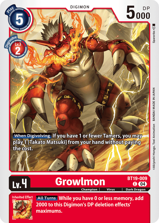 BT19-009, C, Growlmon