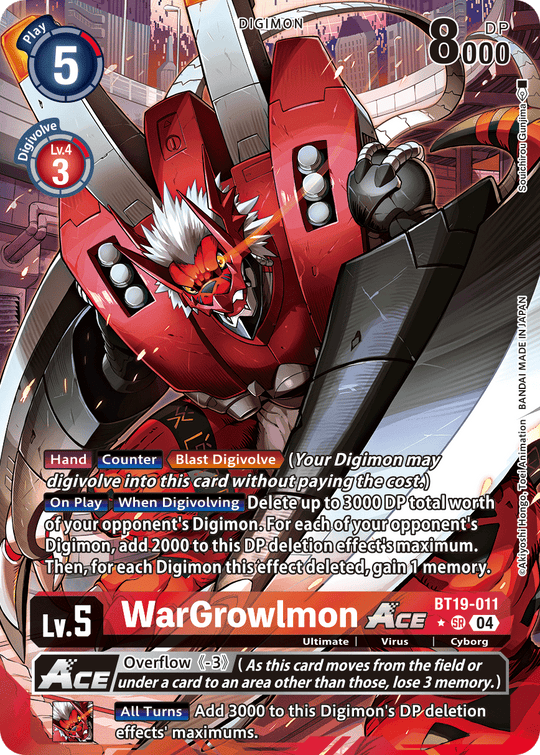 BT19-011, SR, WarGrowlmon ACE (Alternate Art)
