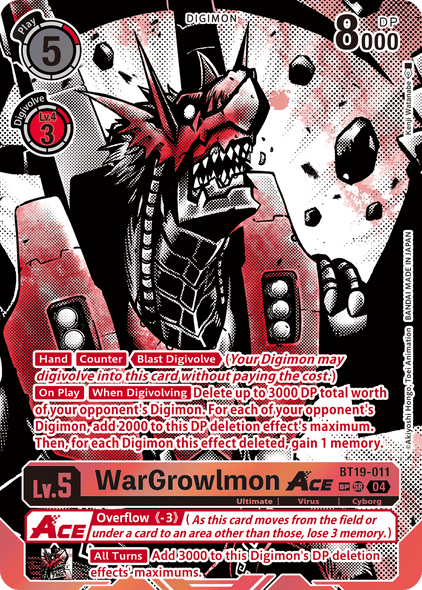 BT19-011, SR, WarGrowlmon ACE (Special Rare)