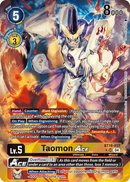 BT19-037, SR, Taomon ACE (Alternate Art)