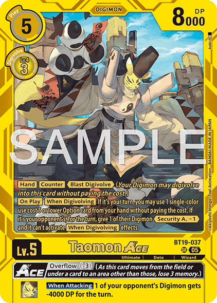BT19-037, SR, Taomon ACE (ST22 Version)