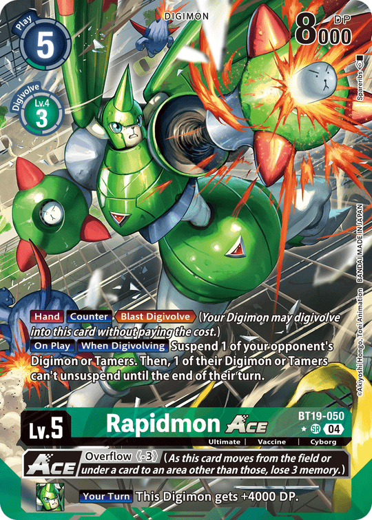 BT19-050, SR, Rapidmon ACE (Alternate Art)