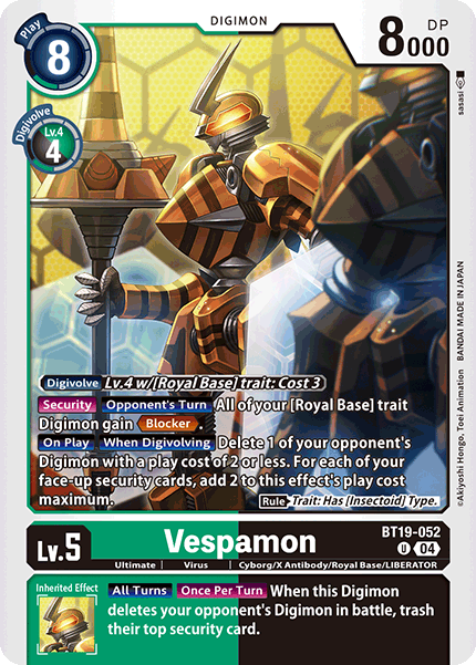 BT19-052, UC, Vespamon (Box Topper)