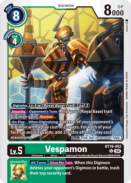 BT19-052, UC, Vespamon (Special Booster Ver.2.0 Box Topper)