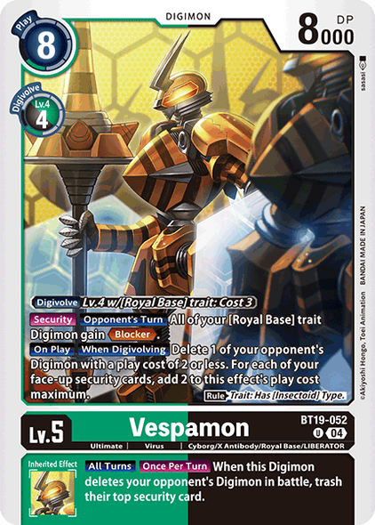 BT19-052, UC, Vespamon (Special Booster Ver.2.0 Box Topper)