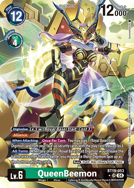 BT19-053, SR, QueenBeemon (Alternate Art)