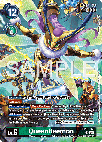 BT19-053, SR, QueenBeemon (PB22 Alternate Art)