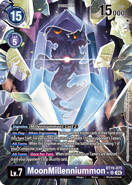 BT19-075, SR, MoonMillenniummon (Alternate Art)