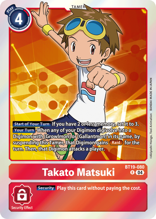 BT19-080, R, Takato Matsuki