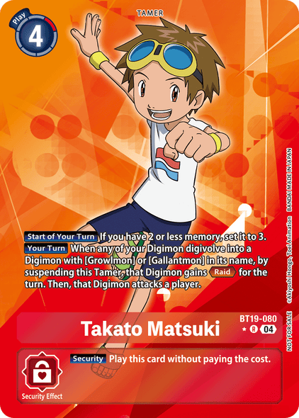 BT19-080, R, Takato Matsuki (Special Booster Ver.2.5 Box Topper)
