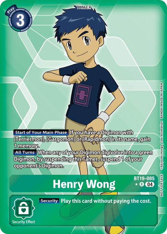 BT19-085, R, Henry Wong (Special Booster Ver.2.5 Box Topper)