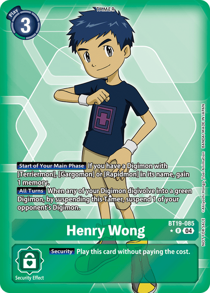 BT19-085, R, Henry Wong (Special Booster Ver.2.5 Box Topper)
