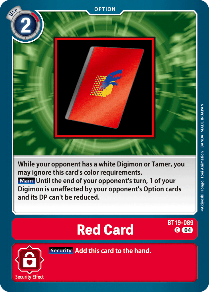 BT19-089, C, Red Card