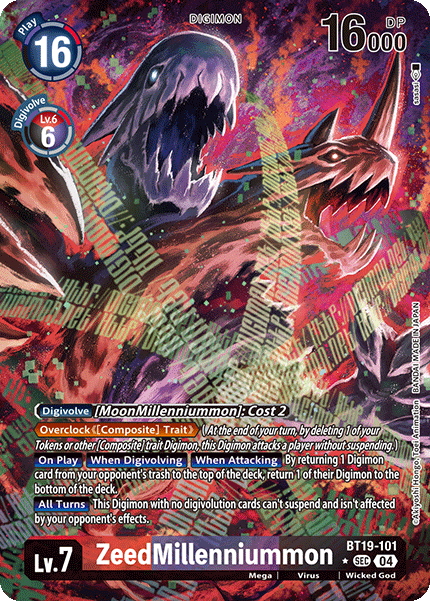 BT19-101, SEC, ZeedMillenniummon (Alternate Art)