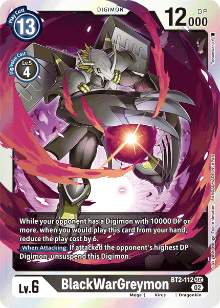 BT02-112 SEC BlackWarGreymon (Resurgence Booster Reprint)