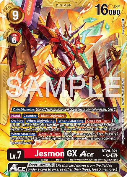 BT20-021, SR, Jesmon GX ACE (AD1 Gold Reprint)