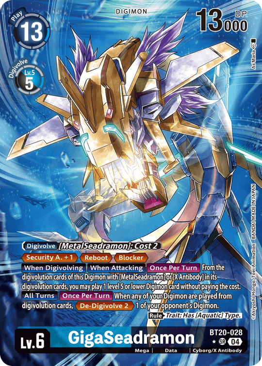 BT20-028, SR, GigaSeadramon (Alternate Art)
