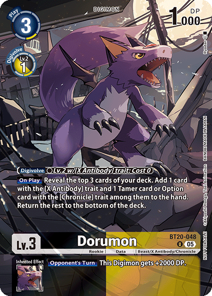 BT20-048, UC, Dorumon (EX09 Alternate)
