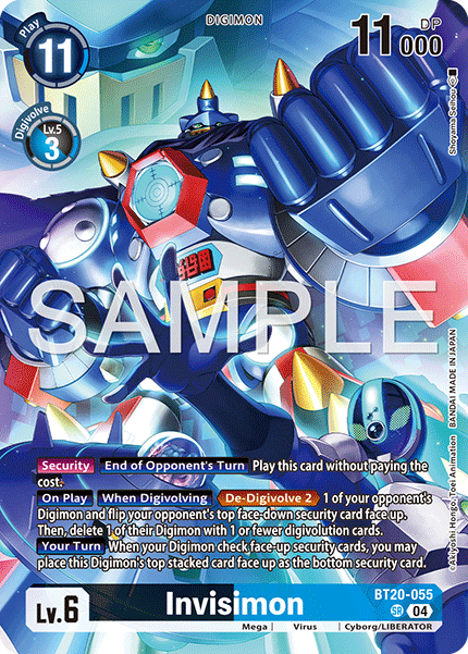 BT20-055, SR, Invisimon (PB22 Alternate Art)