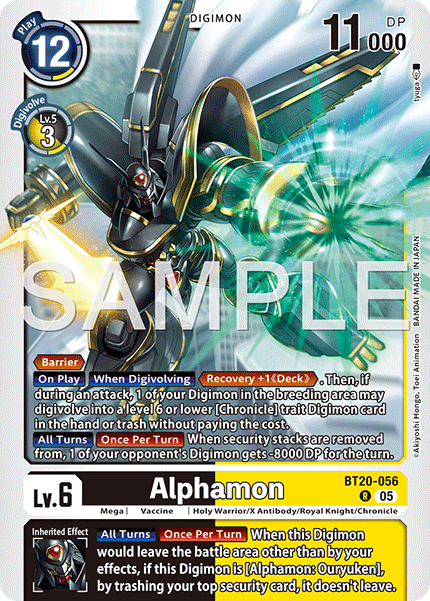 BT20-056, R, Alphamon (AD1 Reprint)