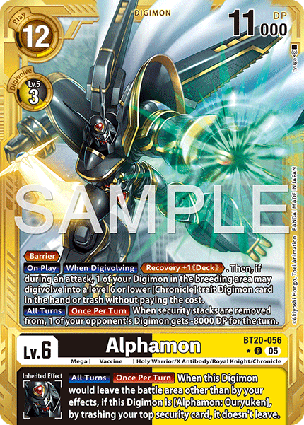 BT20-056, R, Alphamon (AD1 Gold Reprint)
