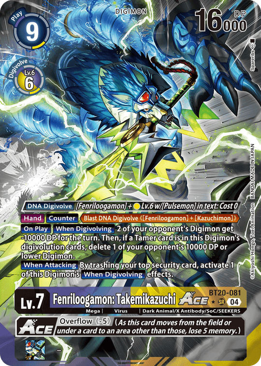 BT20-081, SR, Fenriloogamon: Takemikazuchi ACE (Alternate Art)