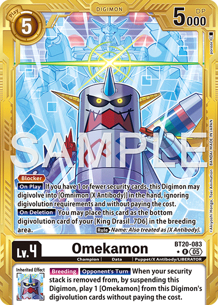 BT20-083, R, Omekamon (AD1 Gold Reprint)