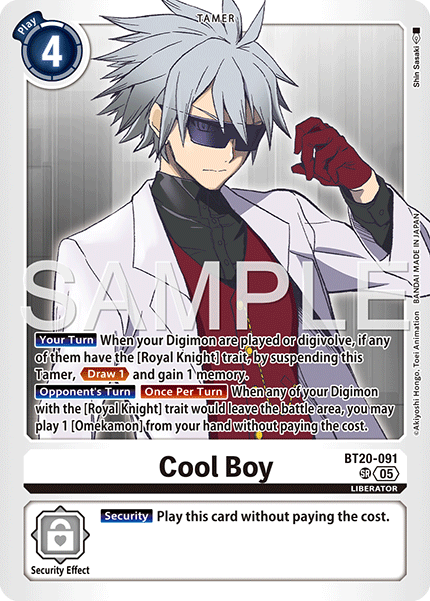 BT20-091, SR, Cool Boy (AD1 Reprint)